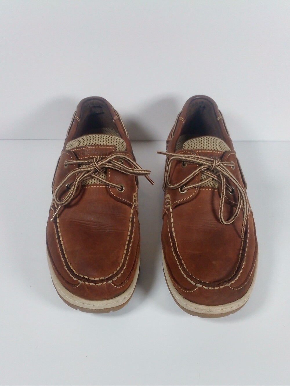 Rockport Kevan Brown Leather Oxford Officecore Light Academia Mens Shoes 10M